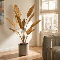 Wyld and Coco Artificial Banana Tree Gold 162 cm Potted Adjustable Leaves Cement