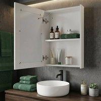 Wyld and Coco LED Bathroom Mirror Cabinet 40 x 60 cm White