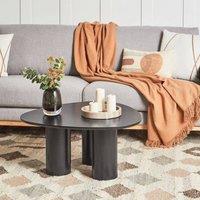 Wyld and Coco Black MDF Coffee Table 75 x 75 cm Retro Triangle