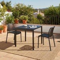 Wyld and Coco Garden 4-Seater Black Weather-Resistant Dining Table
