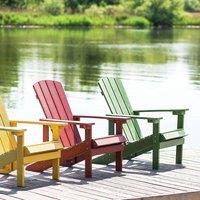 Wyld and Coco Everwood Garden Chair - Green Matt Wood-Look