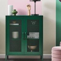 Wyld and Coco Industrial Green Metal 2-Door Locking Office Cabinet