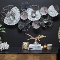 Wyld and Coco Industrial Metal Wall Circles - Silver Copper Black