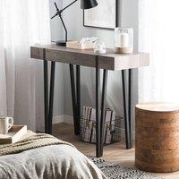 Wyld and Coco Urban Loft Console Table Dark Brown Top Black Hairpin Legs 100 x 40 cm