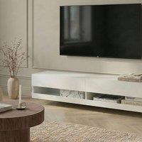 Wyld and Coco LED TV Stand White MDF with Cable Management