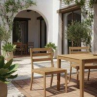 Wyld and Coco Garden 2-Chair Set - Light Brown Rustic Acacia Wood Outdoor