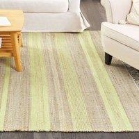 Wyld and Coco Beige and Light-Green Handwoven Jute Rug 160 x 230 cm | Size: 160 cm x 230 cm