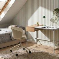 Wyld and Coco White Minimalist Home Office Desk with Drawer 120 x 60 cm