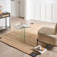 Wyld and Coco Handwoven Jute Rug 160 x 230 cm Beige with Black Accents | Size: 160 cm x 230 cm