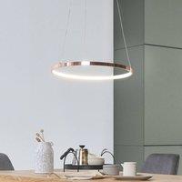 Wyld and Coco Rose-Gold Aluminium Pendant Lamp Integrated LED Ring 50cm in Rose Gold