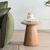 Wyld and Coco Side Table Ash-Veneer on MDF Light Brown 41x41 cm