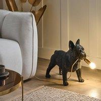 Wyld and Coco Dog Table Lamp Black Polyresin Bedside Light
