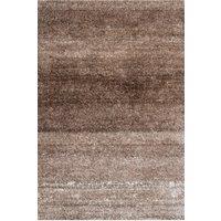 Kukoon Soft Shaggy Rugs Deep Pile Fluffy Beige Stripe Bedroom Carpet Mat | Size: 160 cm x 230 cm