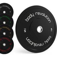 Monstershop Body Revolution Olympic Bumper Plates Black 30kg SET 2x5kg 2x10kg