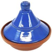 Verano Spanish Ceramics Selena Hand Dipped Glaze Ceramic Kitchen Dining Cookware Tagine Dish (Diam) 27cm in Blue
