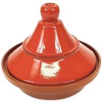 Verano Spanish Ceramics Selena Hand Dipped Glaze Ceramic Kitchen Dining Cookware Tagine Dish (Diam) 27cm in Red