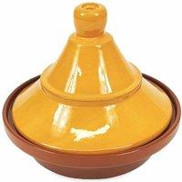 Verano Spanish Ceramics Selena Hand Dipped Glaze Ceramic Kitchen Dining Cookware Tagine Dish (Diam) 27cm in Orange