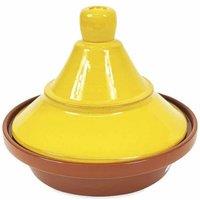 Verano Spanish Ceramics Selena Hand Dipped Glaze Ceramic Kitchen Dining Cookware Tagine Dish (Diam) 27cm in Yellow