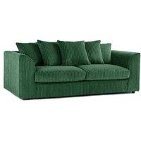SOFASELECTION UK 3 Seater Scatter Back Sofa in Green Jumbo Cord Fabric | Size: 3 Pack