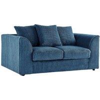 Bliss Furniture 2 Seater Scatter Back Sofa with Soft Jumbo Cord Fabric in Blue Colour | Size: 2 Pack