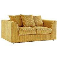 Bliss Furniture 2 Seater Scatter Back Sofa Soft Cord Fabric in Mustard Colour | Size: 2 Pack