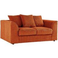 Bliss Furniture 2 Seater Scatter Back Sofa with Soft Cord Fabric in Orange Colour | Size: 2 Pack