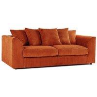 Bliss Furniture 3 Seater Scatter Back Sofa in Orange Jumbo Cord Fabric | Size: 3 Pack