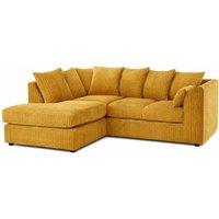 Bliss Furniture Left Hand L Shape Scatter Back Corner Sofa mustard Jumbo Cord Fabric | Size: 4 Pack