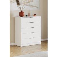 Home Discount Vida Designs Trega 5 Drawer Chest of Drawers Space Saving Bedroom in White