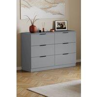 Home Discount Vida Designs Trega 6 Drawer Chest of Drawers 'Wide' Space Saving in Grey