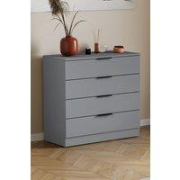 HD Designs Trega 4 Drawer Chest of Drawers Space Saving Bedroom in Grey
