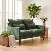 HOMCOM 2 Seater Sofa, Modern Loveseat with Spring Cushions, Wide Seat, Green