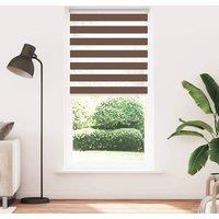 Berkfield Home Zebra Blind Brown 95x230 cm Fabric Width 90.9 cm Polyester
