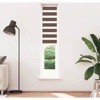 Berkfield Home Zebra Blind Brown 45x230 cm Fabric Width 40.9 cm Polyester
