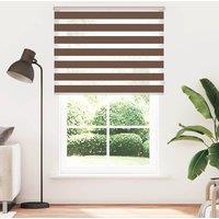 Berkfield Home Zebra Blind Brown 145x230 cm Fabric Width 140.9 cm Polyester