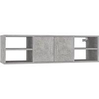 Berkfield Home Wall Shelf Concrete Grey 102x30x29 cm Engineered Wood | Size: 102 x 30 x 29 cm