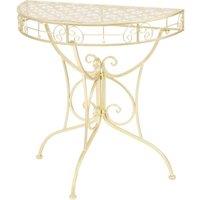 Berkfield Home Side Table Vintage Style Half Round Metal 72x36x74 cm Gold | Size: 72 x 36 x 74 cm