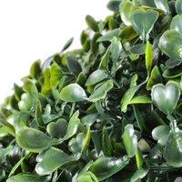 Berkfield Home Lush Boxwood Ball Artificial Leaf Topiary Ball 35 cm Solar LED St