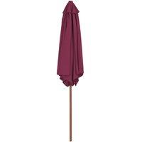 Berkfield Home Outdoor Parasol with Wooden Pole 270 cm Bordeaux Red in Wine