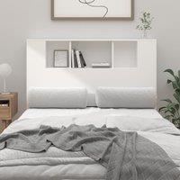 Berkfield Home Headboard Cabinet White 120x18.5x104.5 cm