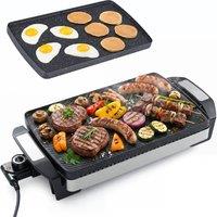 Costway Reversible Grill Griddle 1500W Electric Griddle w/ Nonstick Surface in Black
