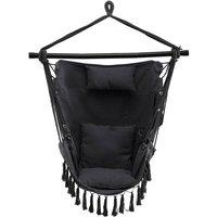 Gymax Hammock Swing Chair for Home Backyard With Soft Pillow & Cushions in Grey