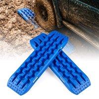 Gymax Set of 2 Off-Road Traction Boards For Extricating & Rescuing Vehicle in Blue