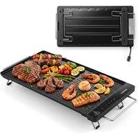 Costway Electric Grill w/Removable Touch Panel 1300W Griddle w/Nonstick Plate in Black