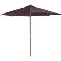 Nordara 3M Coffee Wooden Garden Parasol Outdoor Patio Sun Shade Canopy in Brown | Size: 140 cm x 60 cm