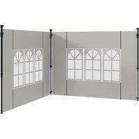 Nordara White-2 Pack Gazebo Side Panels Replacement in White | Size: 100 cm x 15 cm