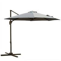 Nordara 3M Dark Grey Banana Parasol Patio Cantilever Hanging Garden Umbrella | Size: 100 cm x 60 cm