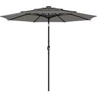 Nordara 3 Tier Roof Outdoor Garden Parasol Adjustable Tilt Sun Shade Grey | Size: 100 cm x 60 cm