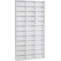 Nordara Media Storage Wooden Shelves 1116CD/528DVD Bookcase White | Size: 100 cm x 60 cm