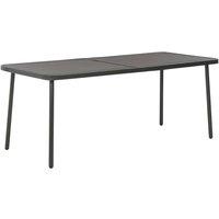 Berkfield Home Garden Table Dark Grey 180x83x72 cm Steel | Size: 180 x 83 x 72 cm